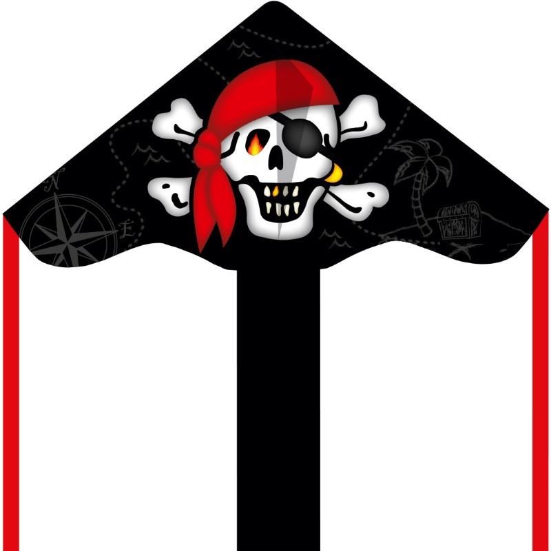 ECO: SIMPLE FLYER JOLLY ROGER 85CM 33"