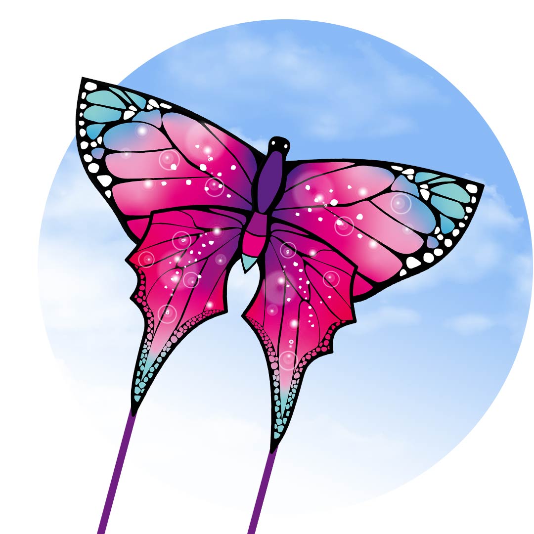 ECOLINE BUTTERFLY MARSHMALLOW 97cm