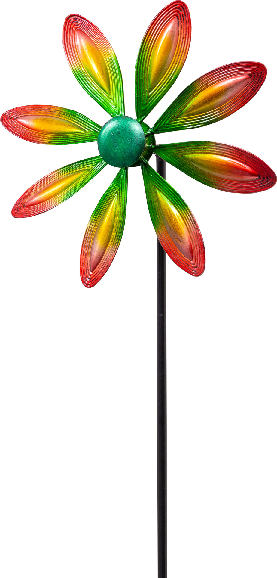 METAL WIND SPINNER: SINGLE FLOWER - MULTI-COLOR