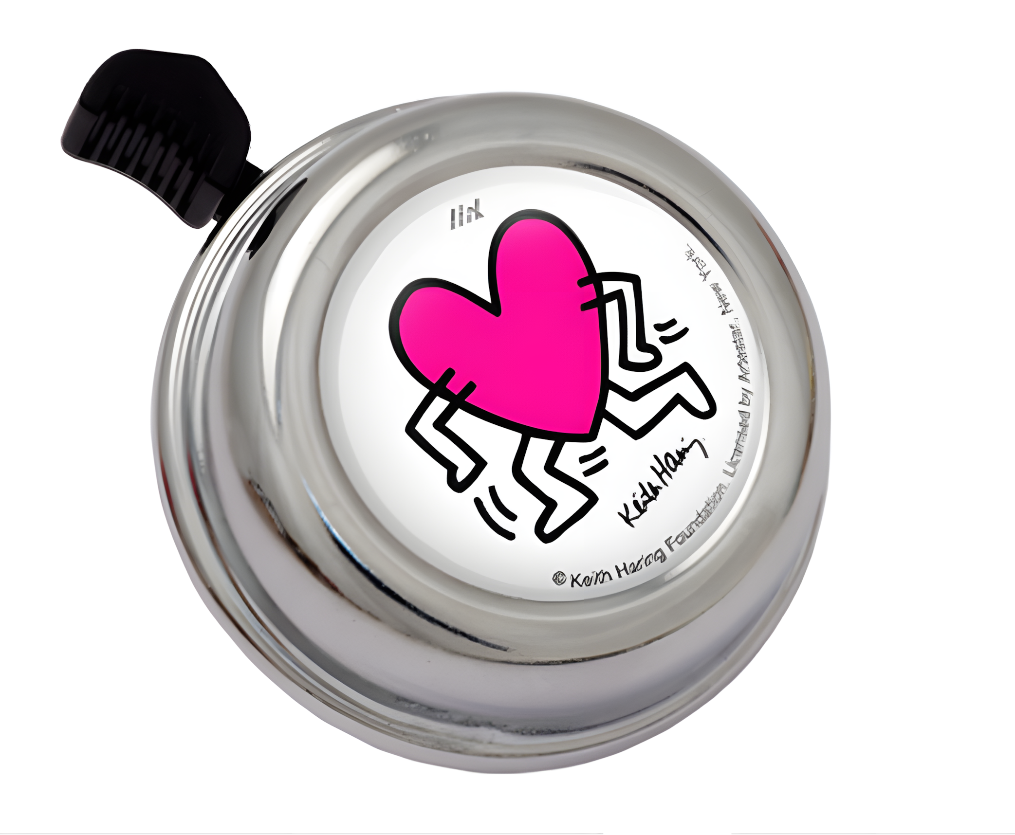 LIIX COLOUR BELL KEITH HARING RUNNING HEART CHROME