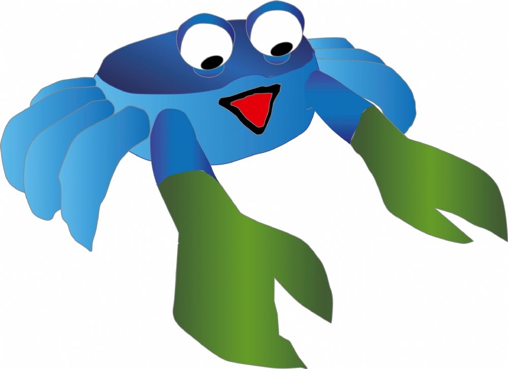 BOUNCING BUDDY 'BILLY THE CRAB' BLUE/GREEN